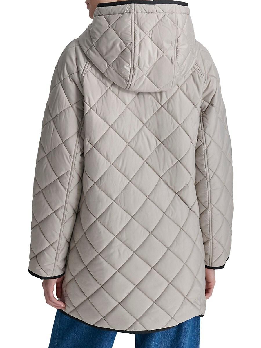 新作セール DKNY ミドル QUILTED COAT WITH TOGGLE キルティング DKNY Women's Hooded Toggle Quilted Coat - Macy's
