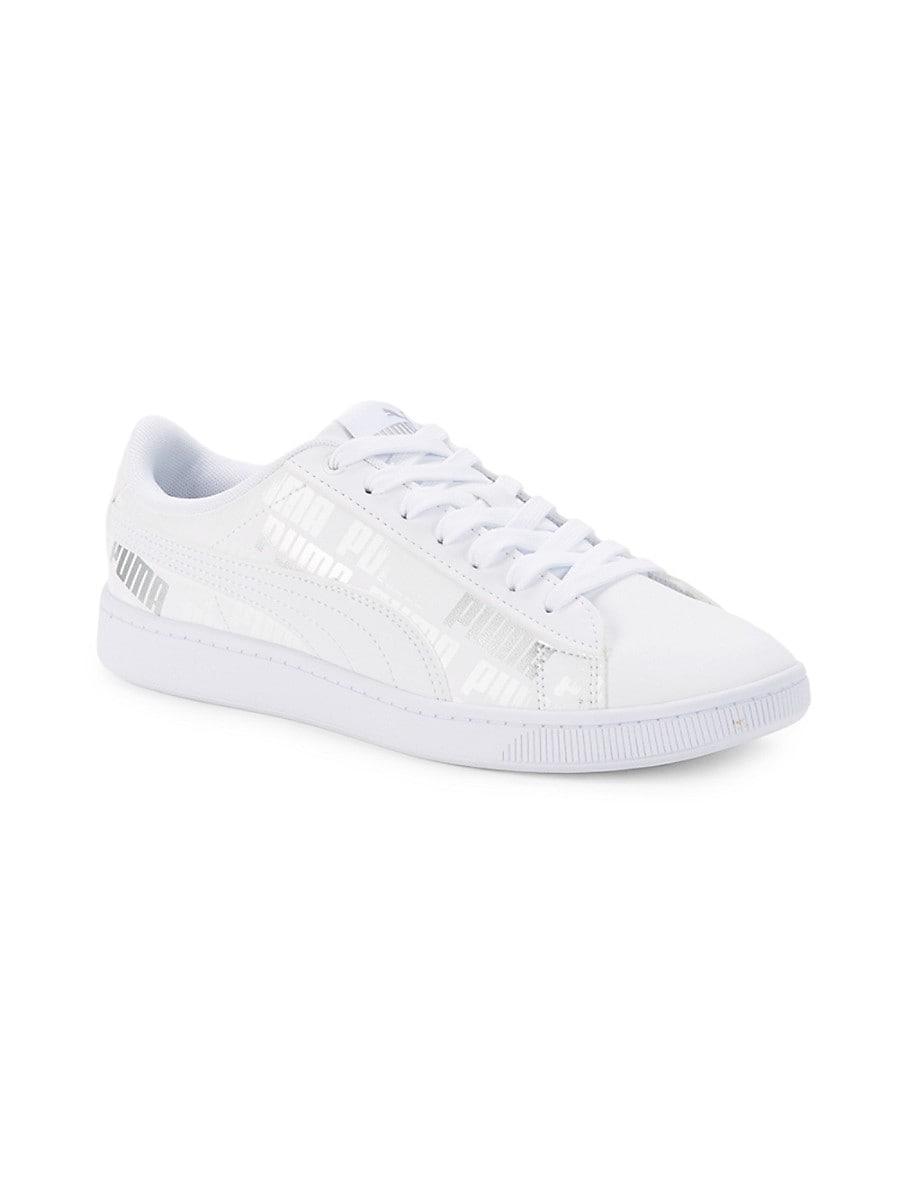 PUMA Synthetic Vikky V2 Logo Sneakers in White | Lyst