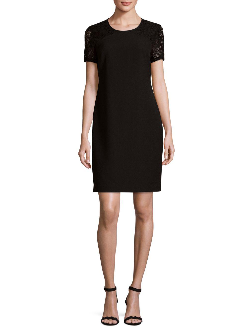 short sleeve crepe dress