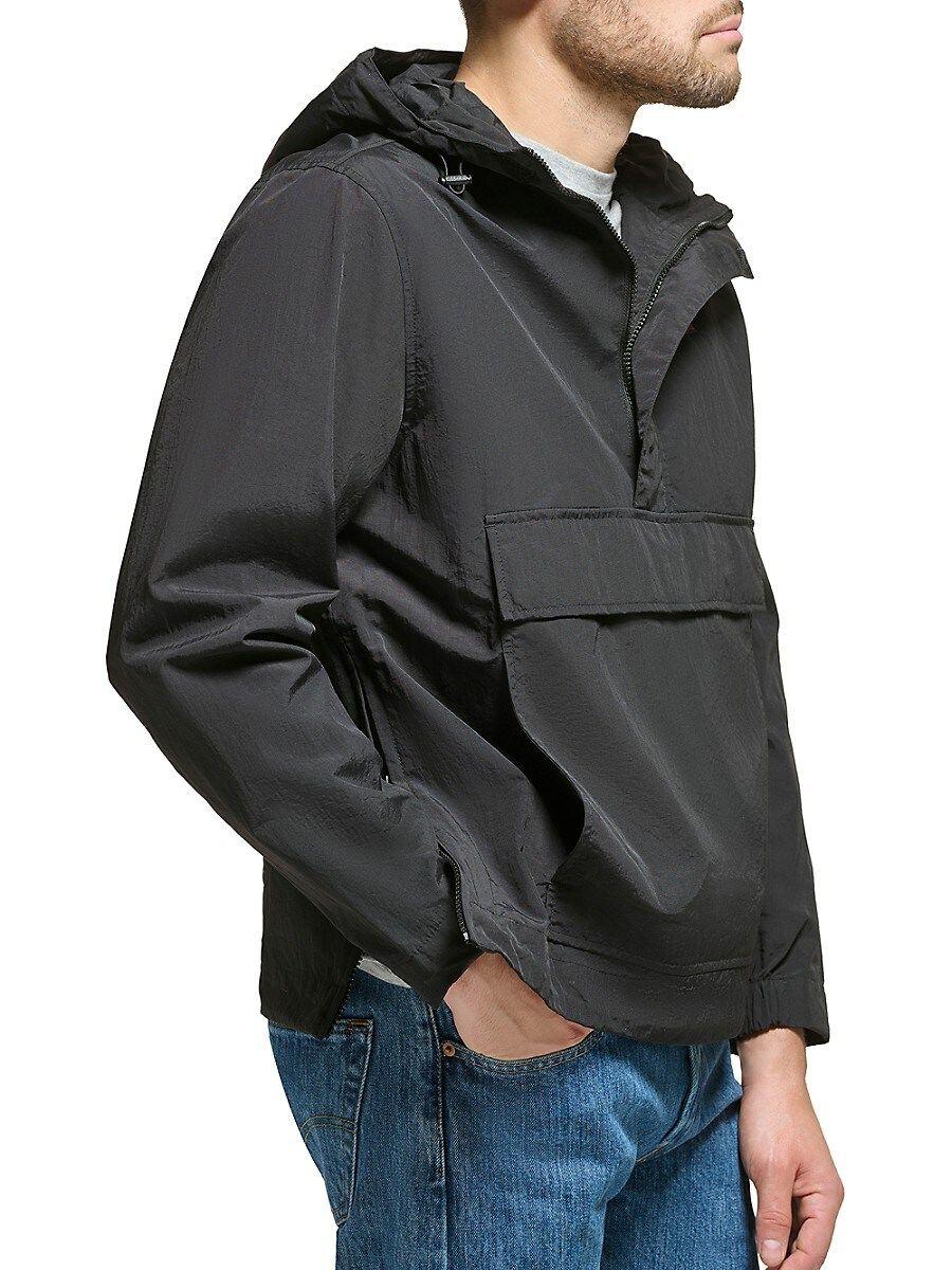 Tommy Hilfiger Half Zip Hooded Jacket in Blue for Men | Lyst