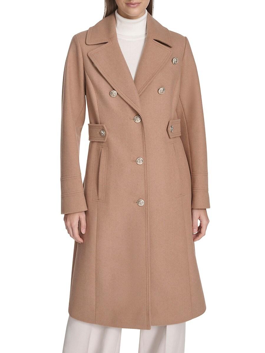 Wool Blend Kenneth Cole Camel Coat Kenneth Cole Military Wool