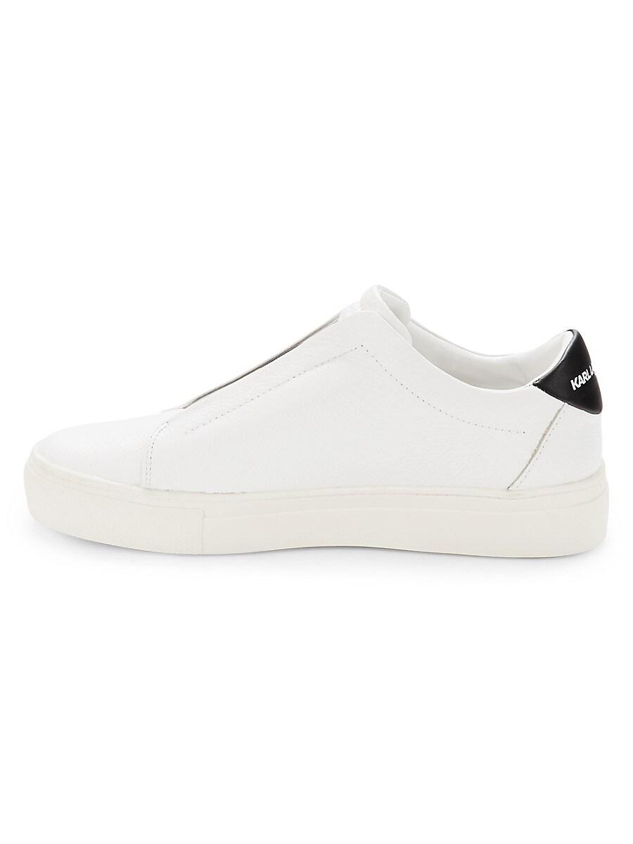 Karl Lagerfeld Ceci Logo Leather Slip On Sneakers in Black Lyst