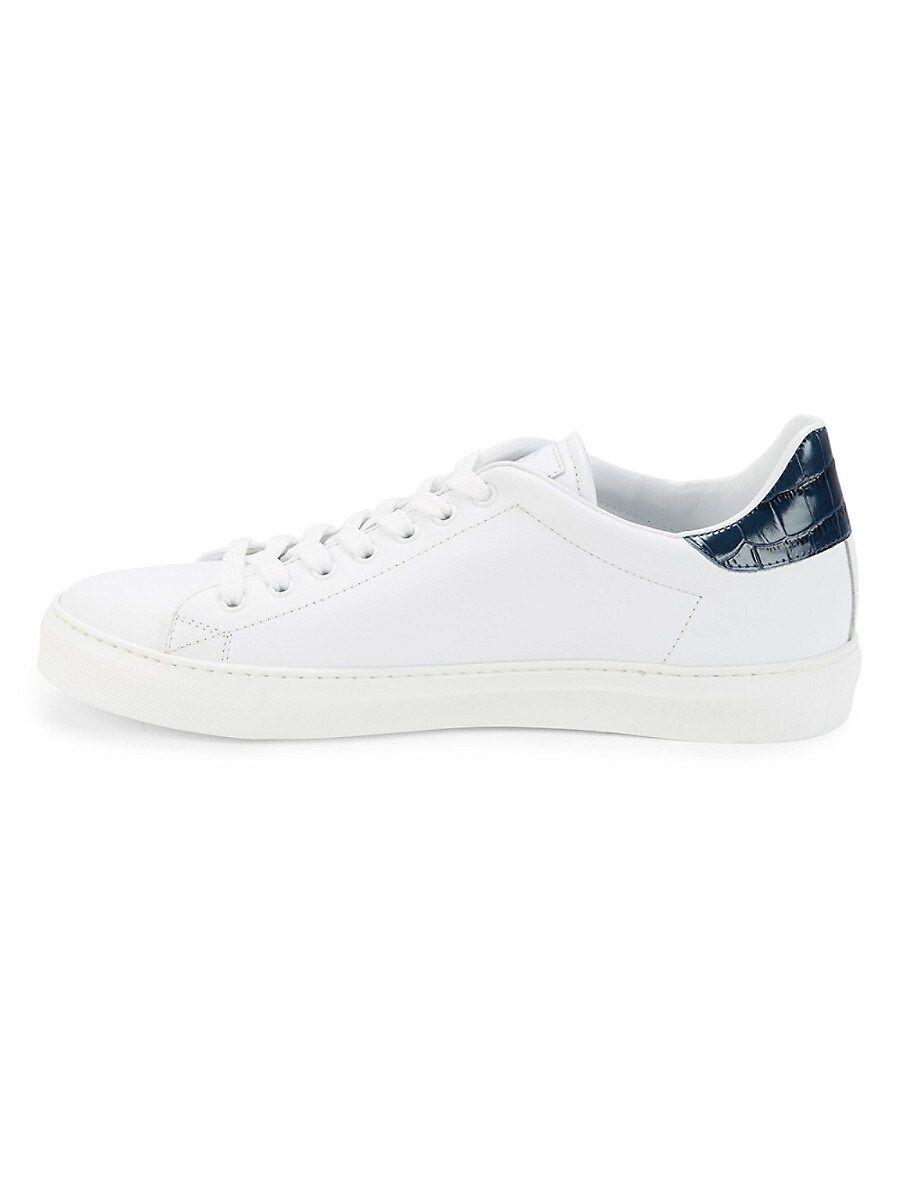 Irving crocodile online embossed leather sneaker