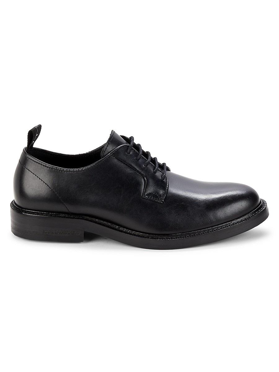 Mens round shop toe leather shoes