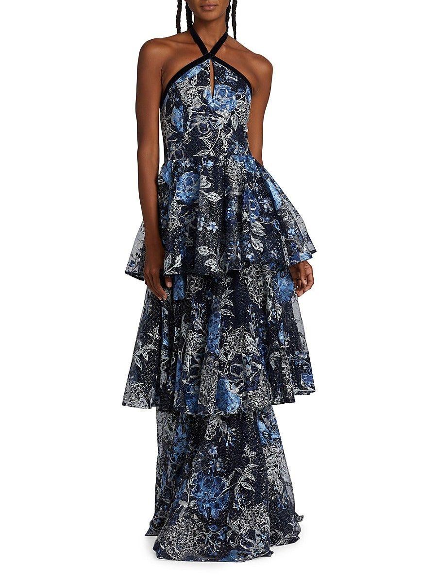 marchesa halter dress