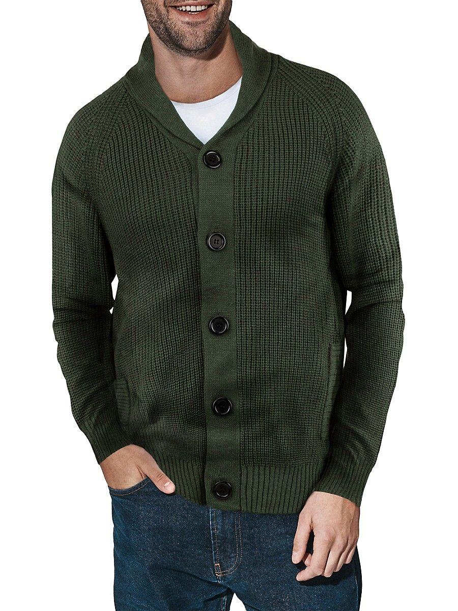 Xray Jeans X Ray Knit Shawl Collar Cardigan in Green for Men | Lyst