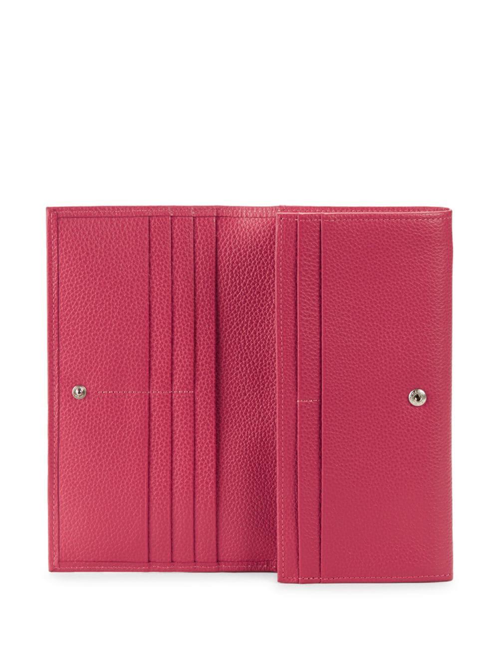 Longchamp Leather Veau Foulonne Checkbook Wallet in Pink - Lyst