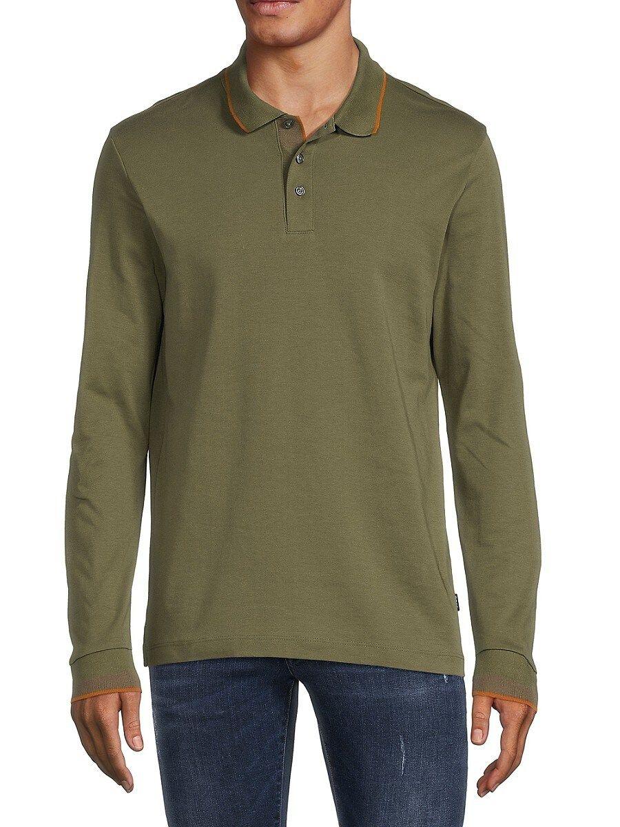 by HUGO BOSS Pittman Sleeve Tipped Polo in Green for Men | Lyst