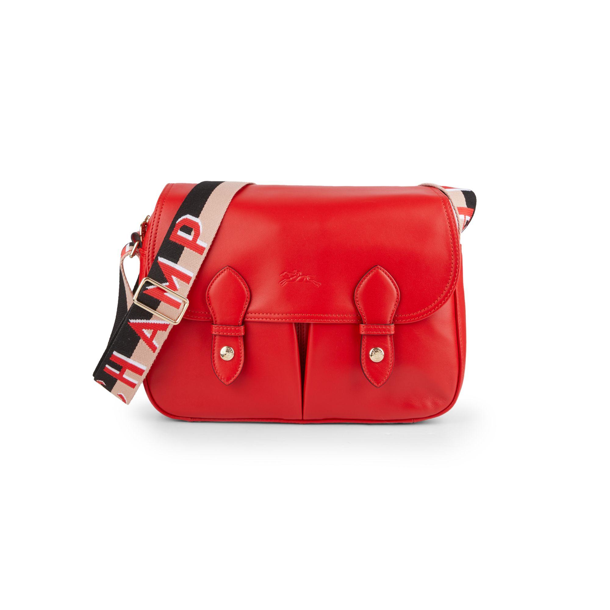 red strap bag