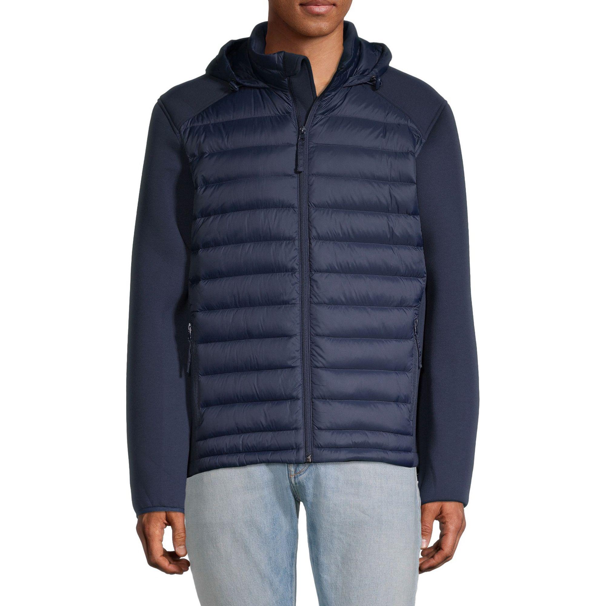 Saks Fifth Avenue Synthetic Mixed-media Hooded Down Puffer Jacket in ...