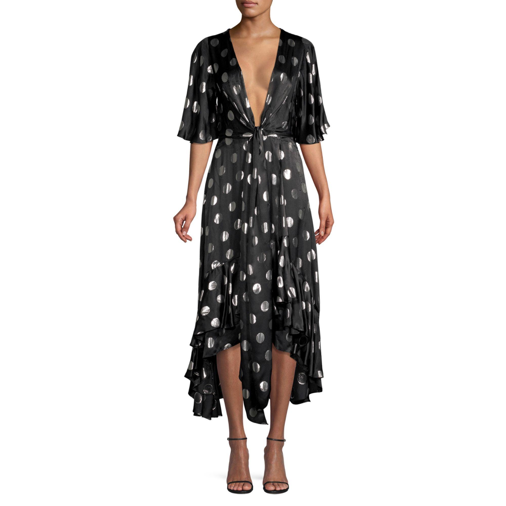 Diane von Furstenberg Sareth Silk metallic Jacquard Wrap Dress in