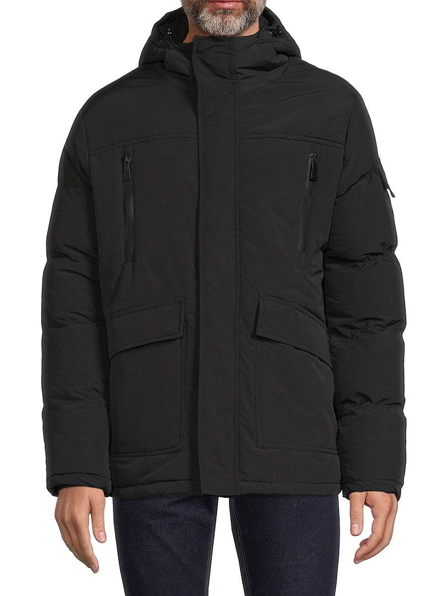 Noize Hooded Quilted Puffer Jacket in Black for Men | Lyst