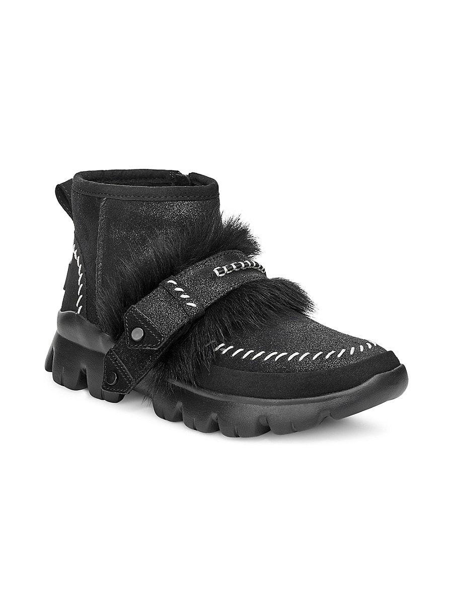 ugg fluff punk ankle boot