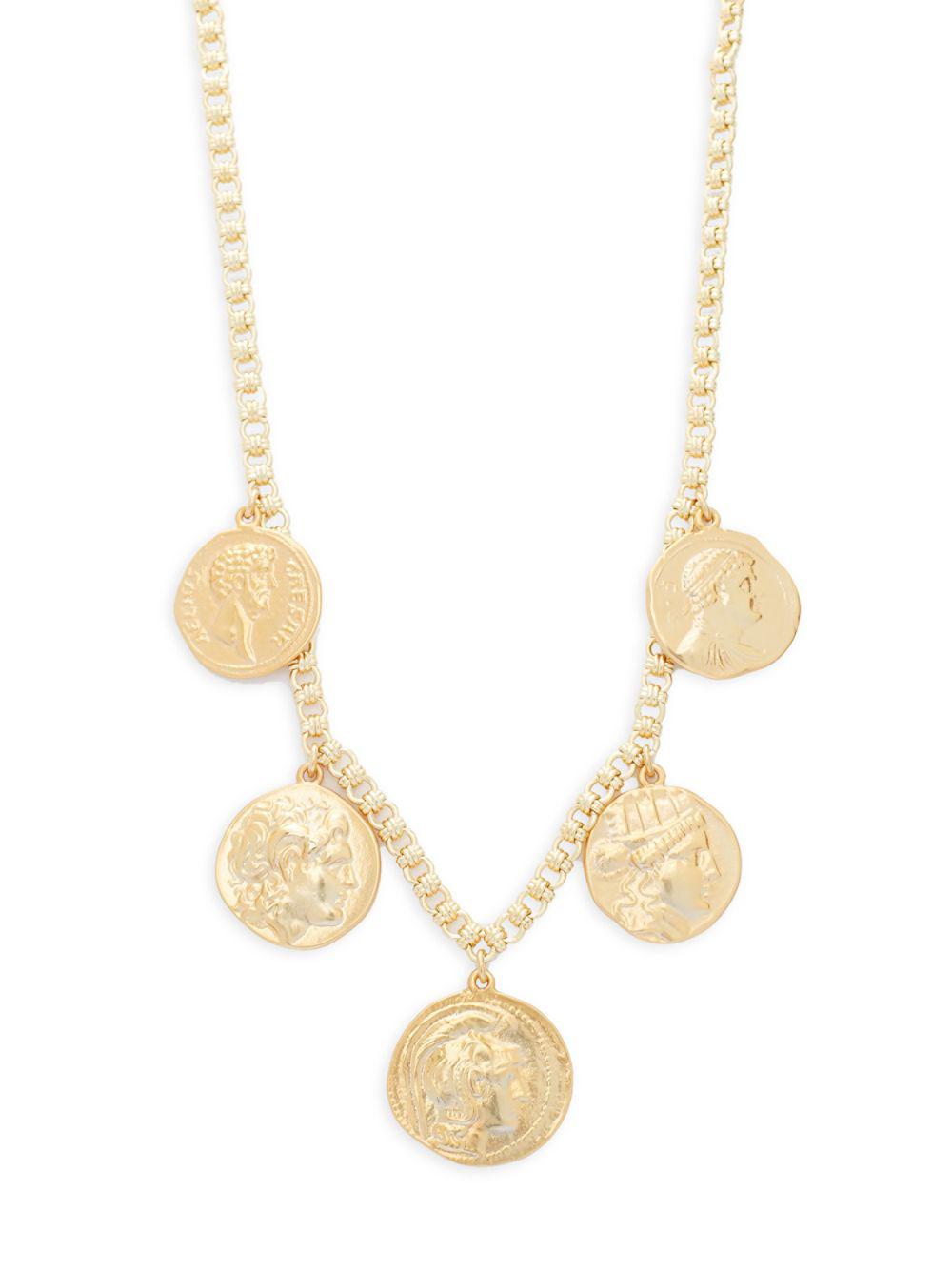 Kenneth Jay Lane Goldtone Multi coin Necklace in Metallic Lyst