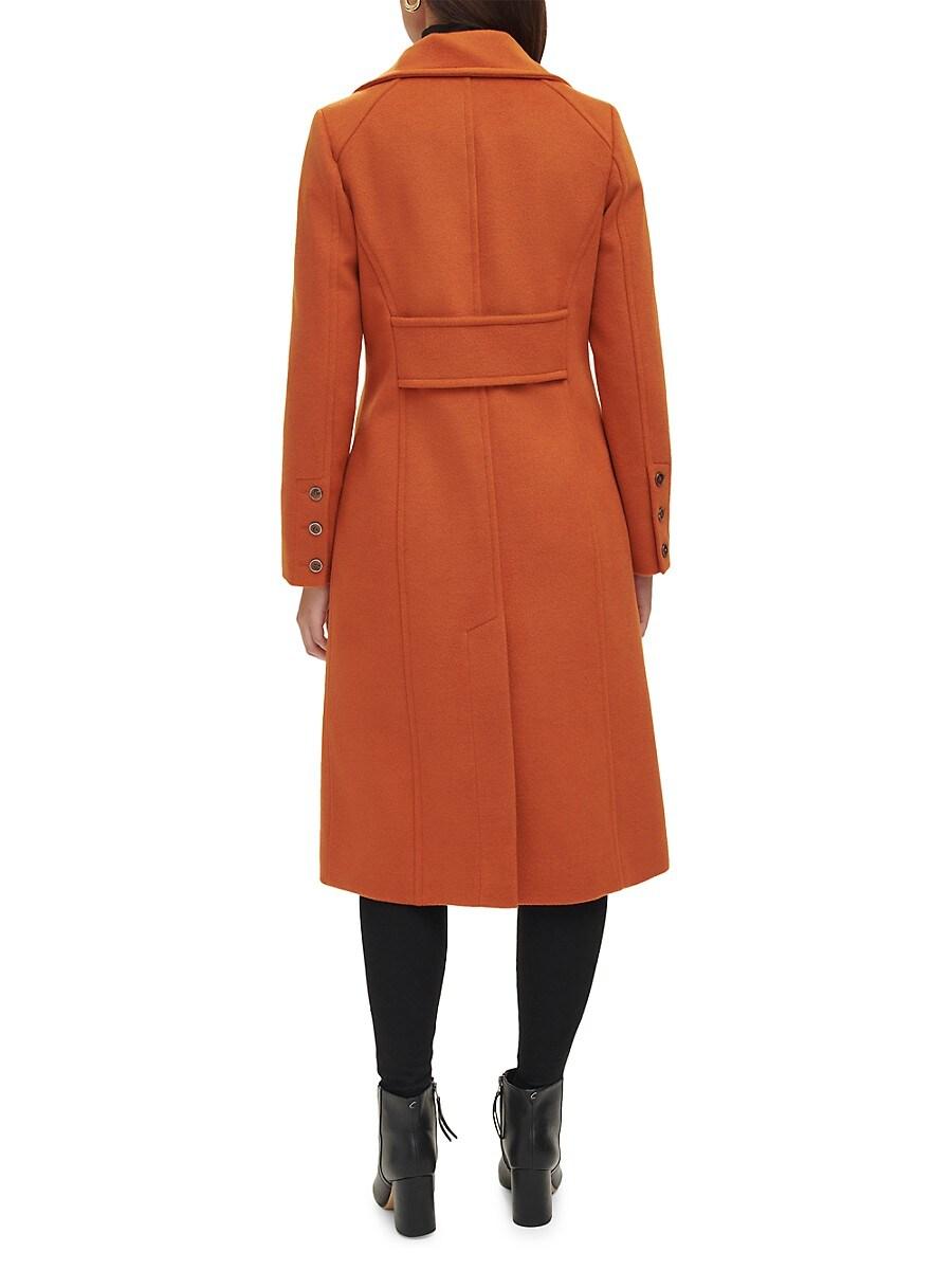Kenneth Cole Wool Blend Stand Collar Peacoat in Red Lyst UK