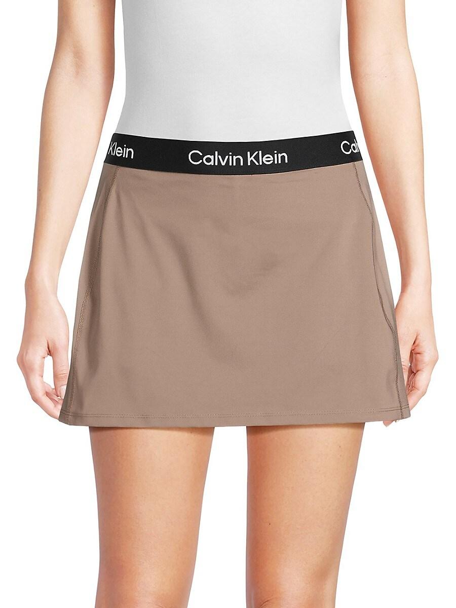 Calvin Klein Jeans Ladies Black Logo Waistband Mini Skirt