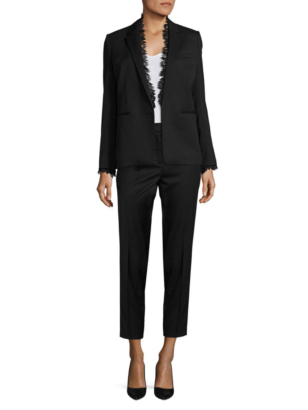 black lace suit jacket