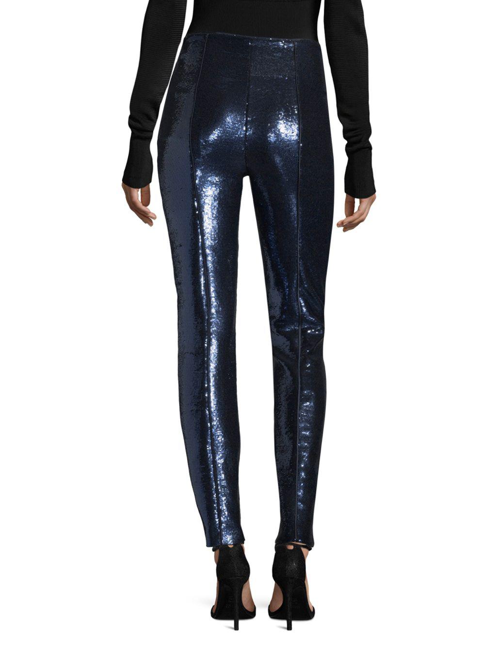 sequin cigarette trousers