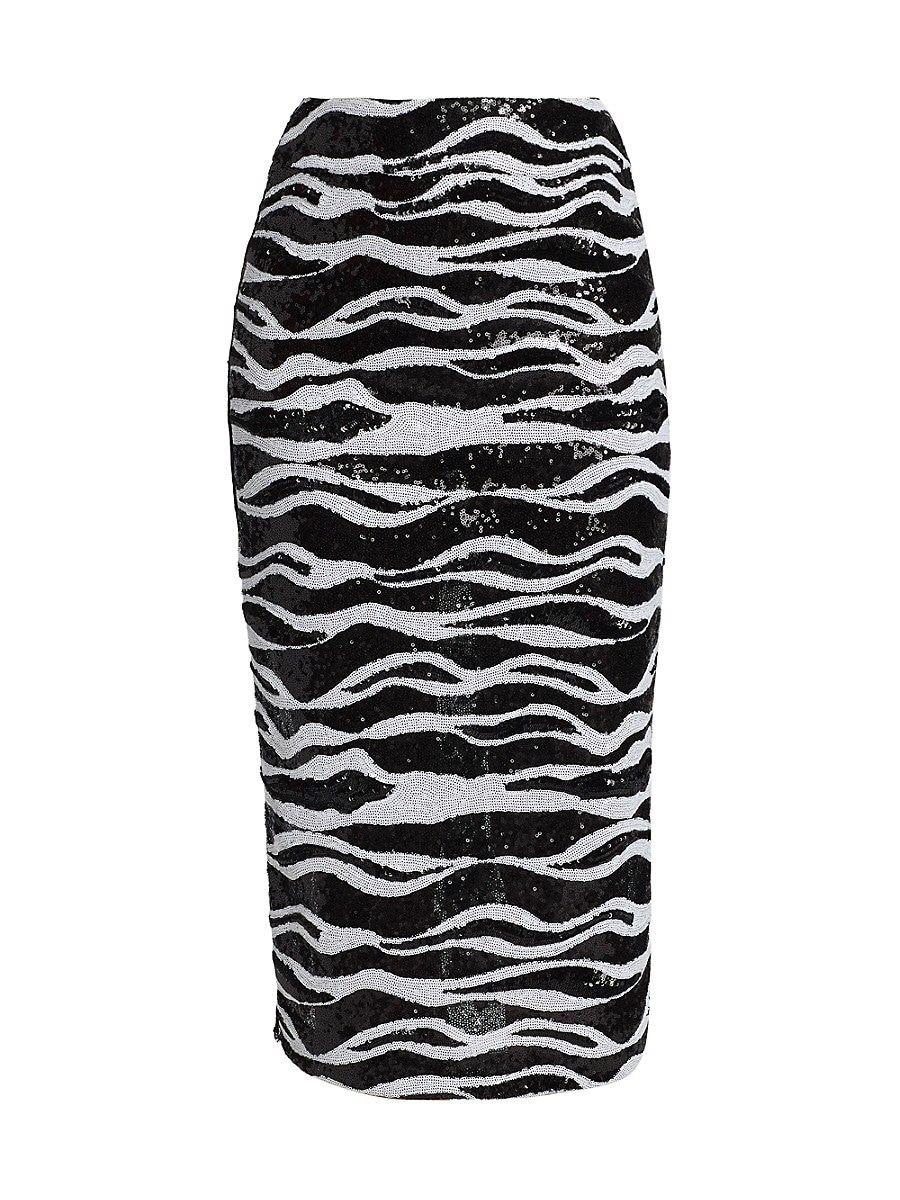 Dolce & Gabbana Zebra Print Pencil Skirt in Black Lyst
