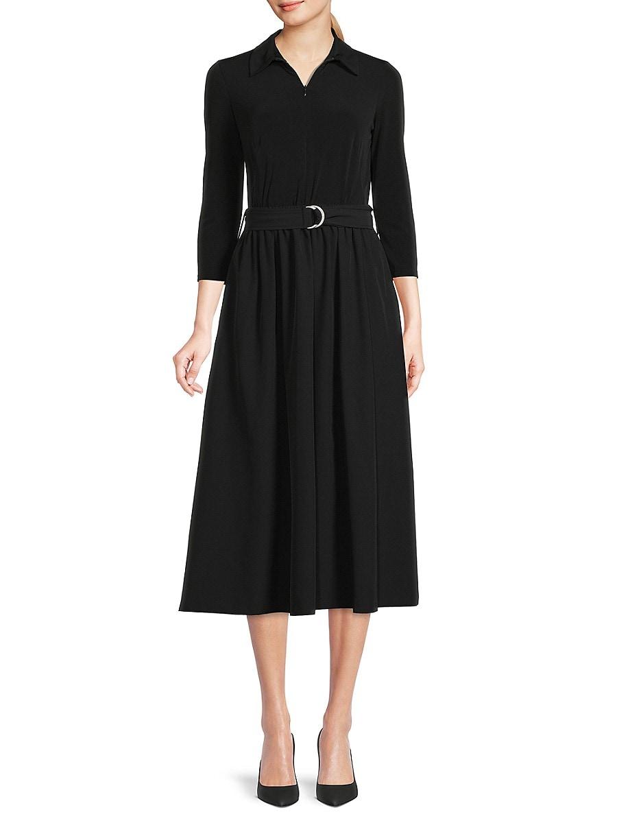 Calvin Klein Belted Shirt Dress in Black Lyst