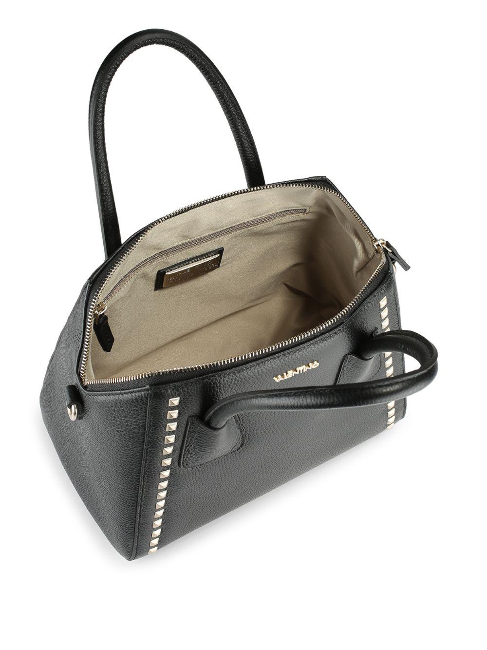 valentino minimi studded leather tote