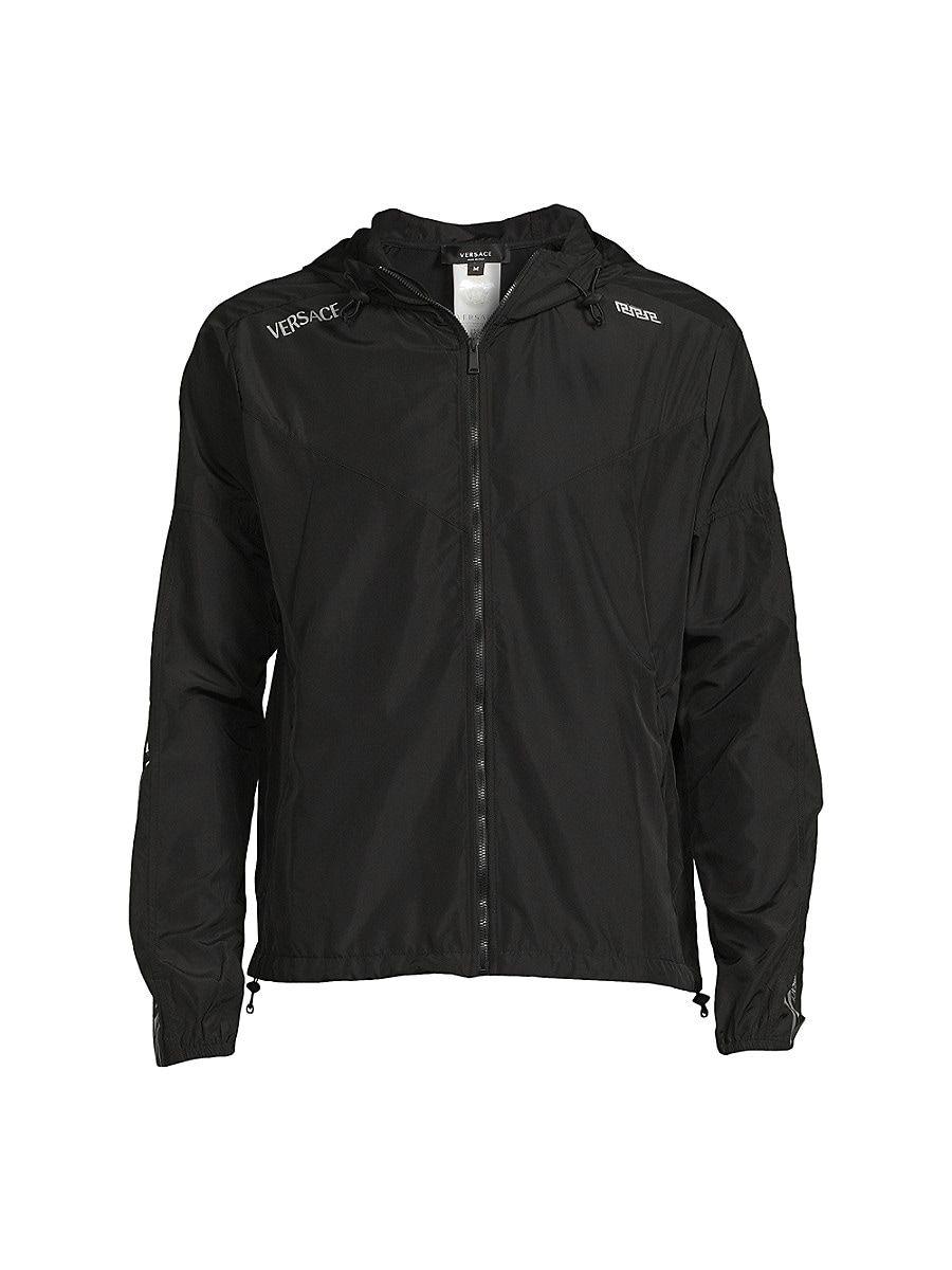 versace la greca zip up jacket