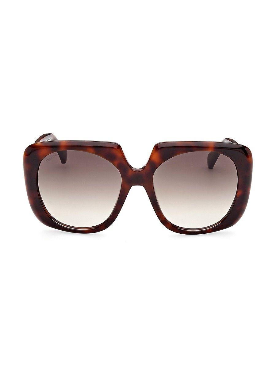 Max Mara 56mm Square Sunglasses in Brown | Lyst