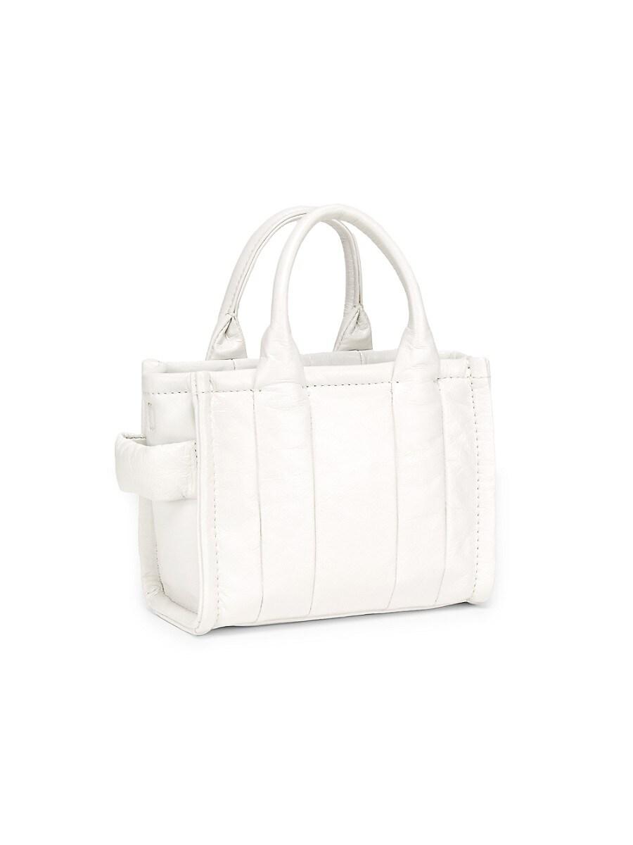 Marc Jacobs Mini The Tote Bag Leather Tote in White | Lyst