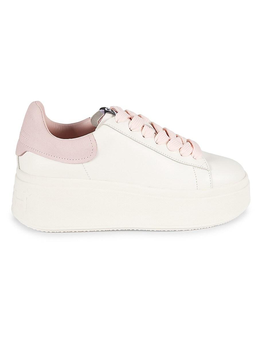 スニーカー ASH Women Sneakers MATCHBIS01 LEATHERWHITE PLATINO White Match Bis Tumbled Leather Platform Sneaker
