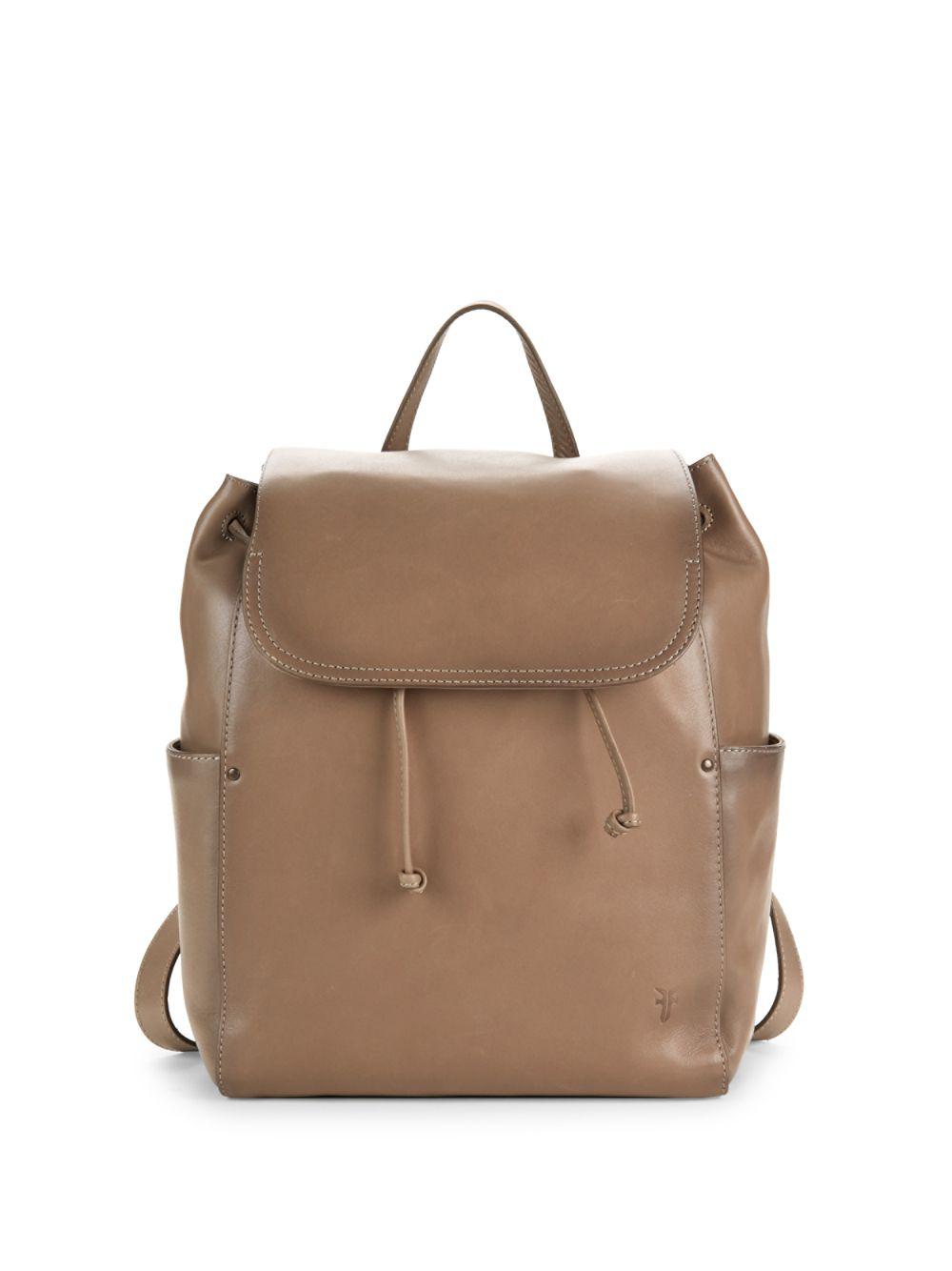 frye olivia leather backpack