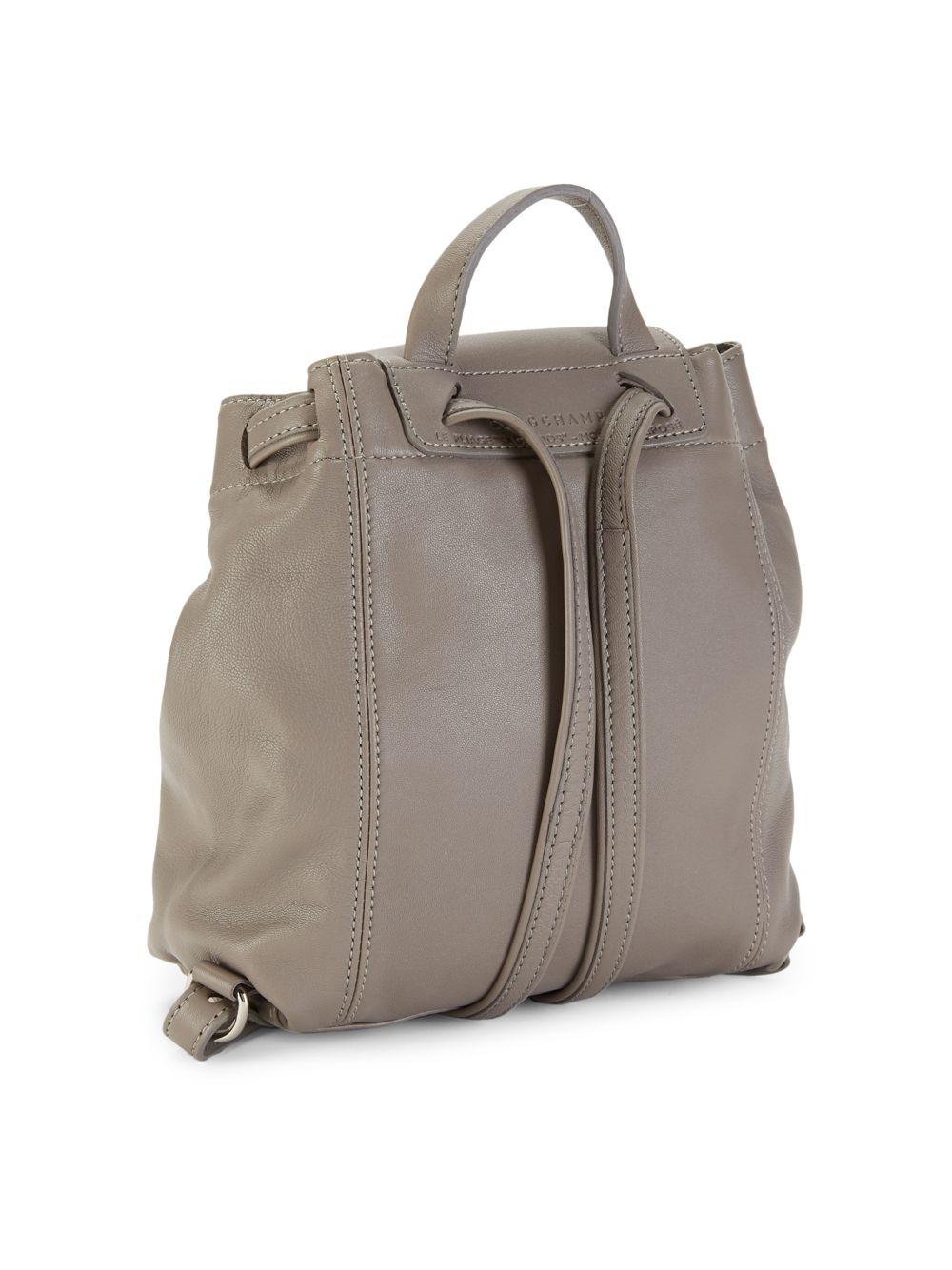 longchamp backpack grey