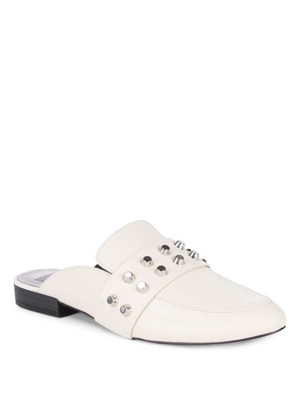 dolce vita white mules