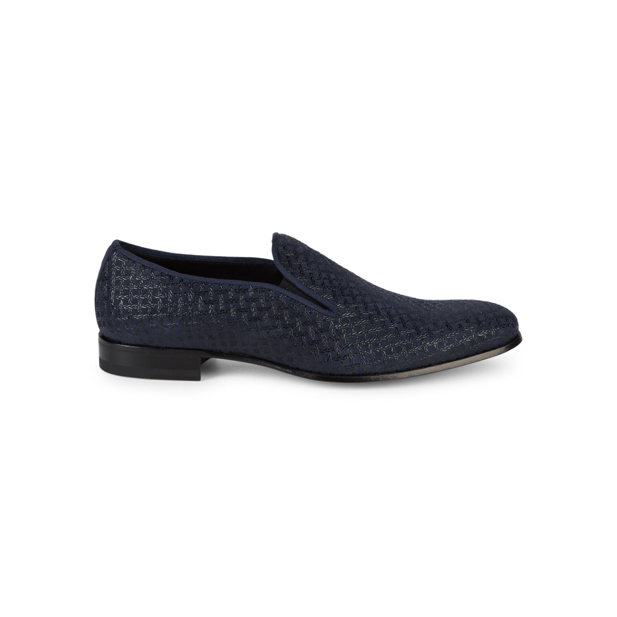 Mezlan Boheme Ii Suede & Patent Leather Loafers in Blue for Men - Lyst