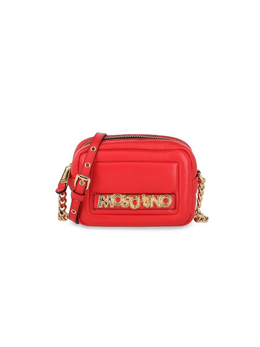 Moschino Balloon Logo Leather Crossbody Bag in Red Lyst UK