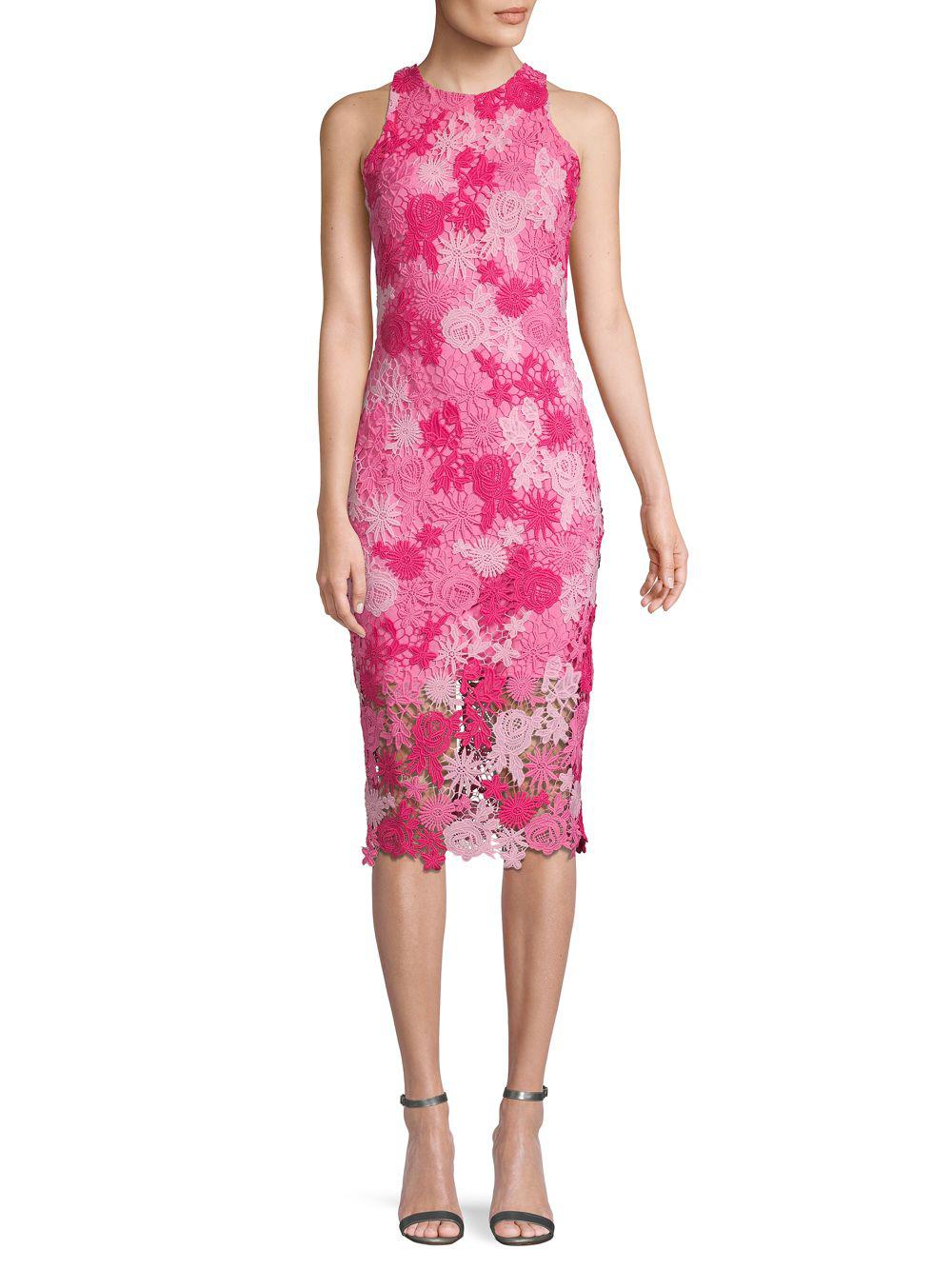 alexia admor blue ivory floral dress