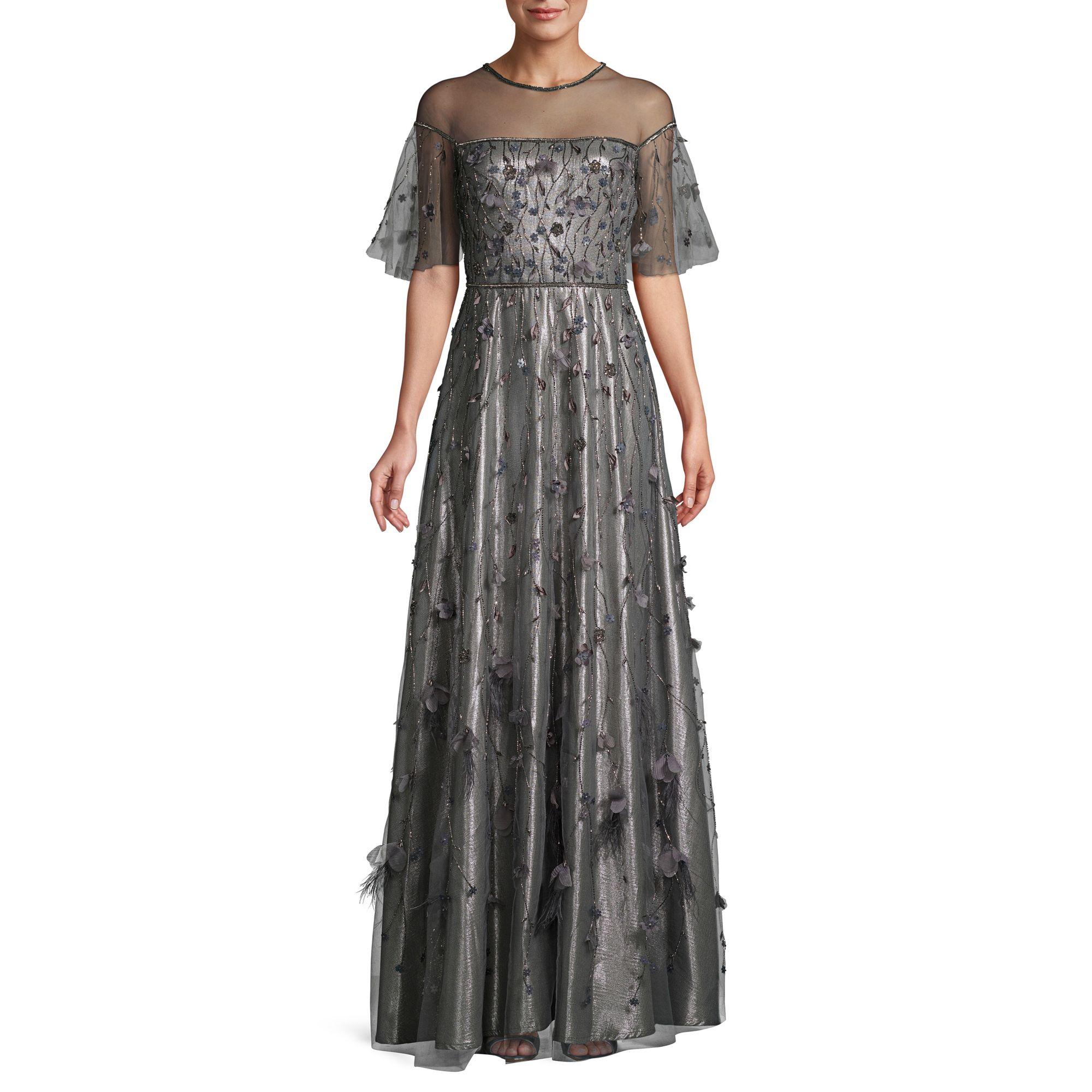 beaded illusion gown