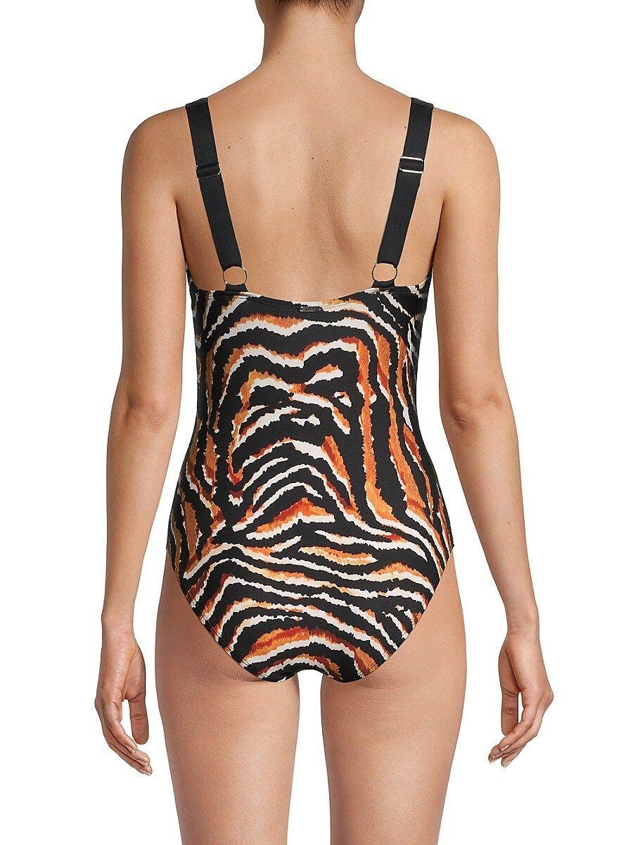 dkny leopard swimsuit