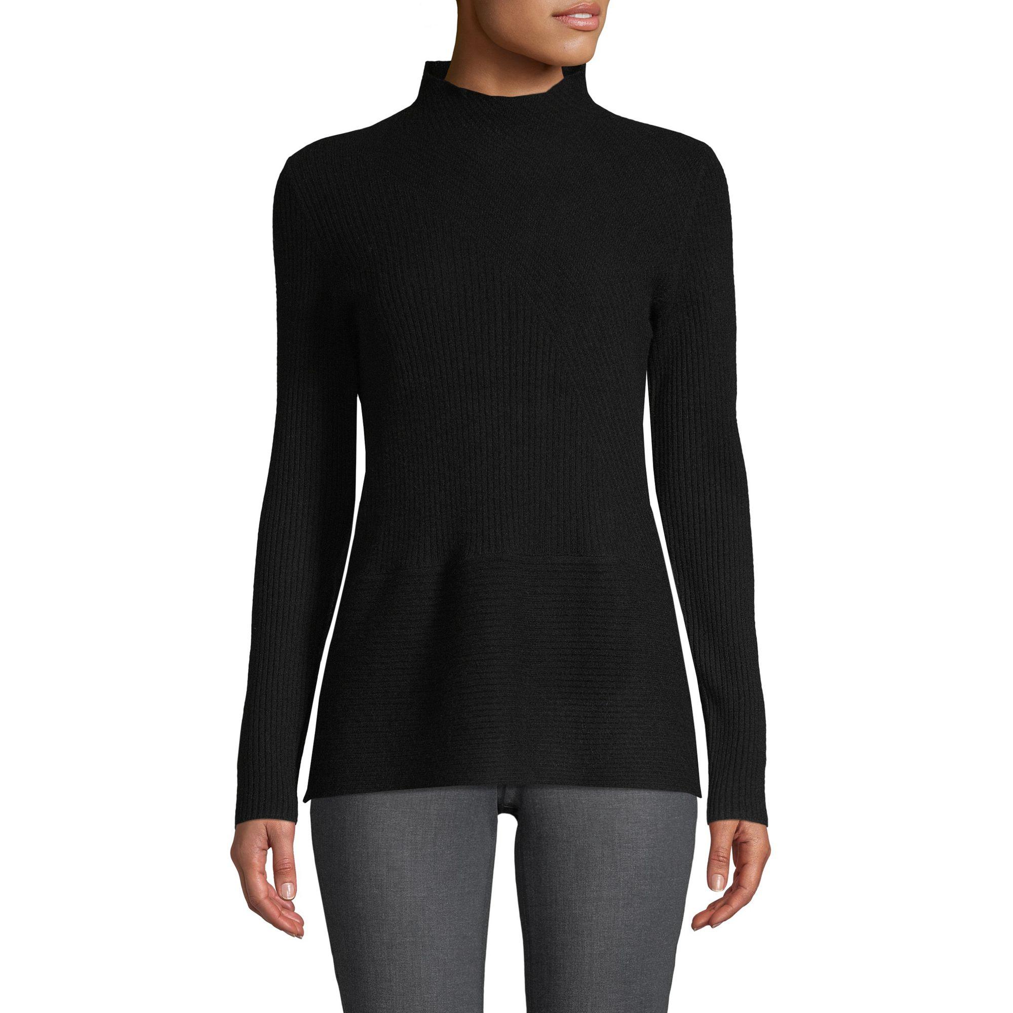 Saks Fifth Avenue Ribbed Cashmere Sweater in Gray - Lyst