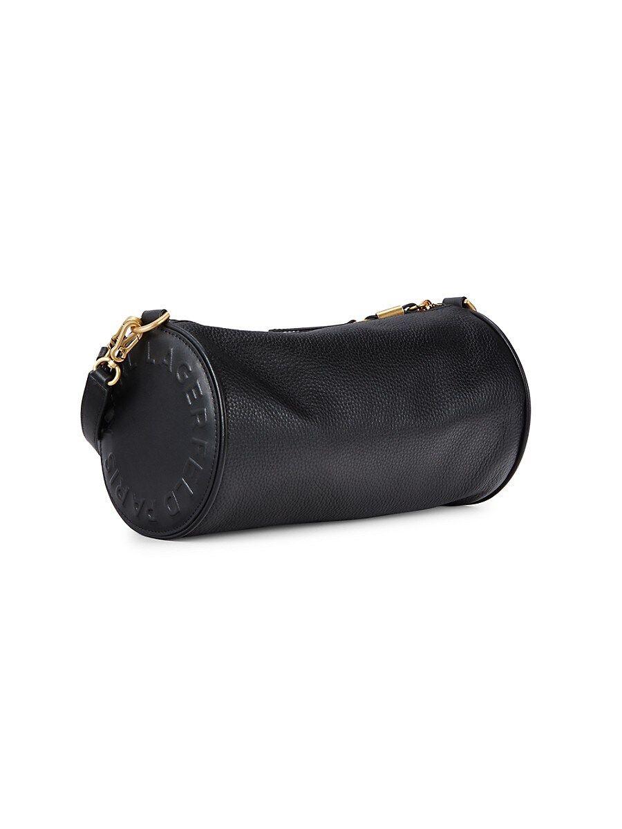 Karl Lagerfeld Ciel Roller Leather Shoulder Bag in Black | Lyst