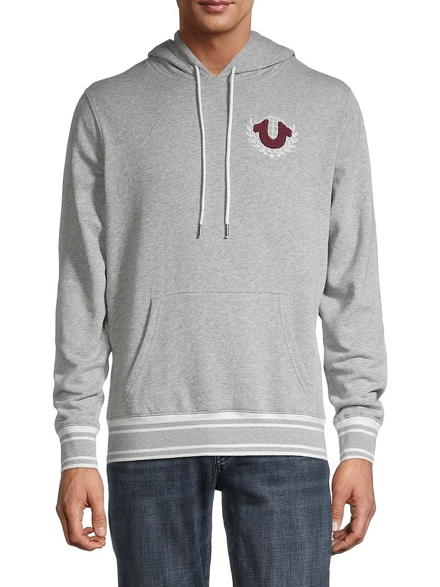 Collegiate Logo Hoodie in Heather Grey 