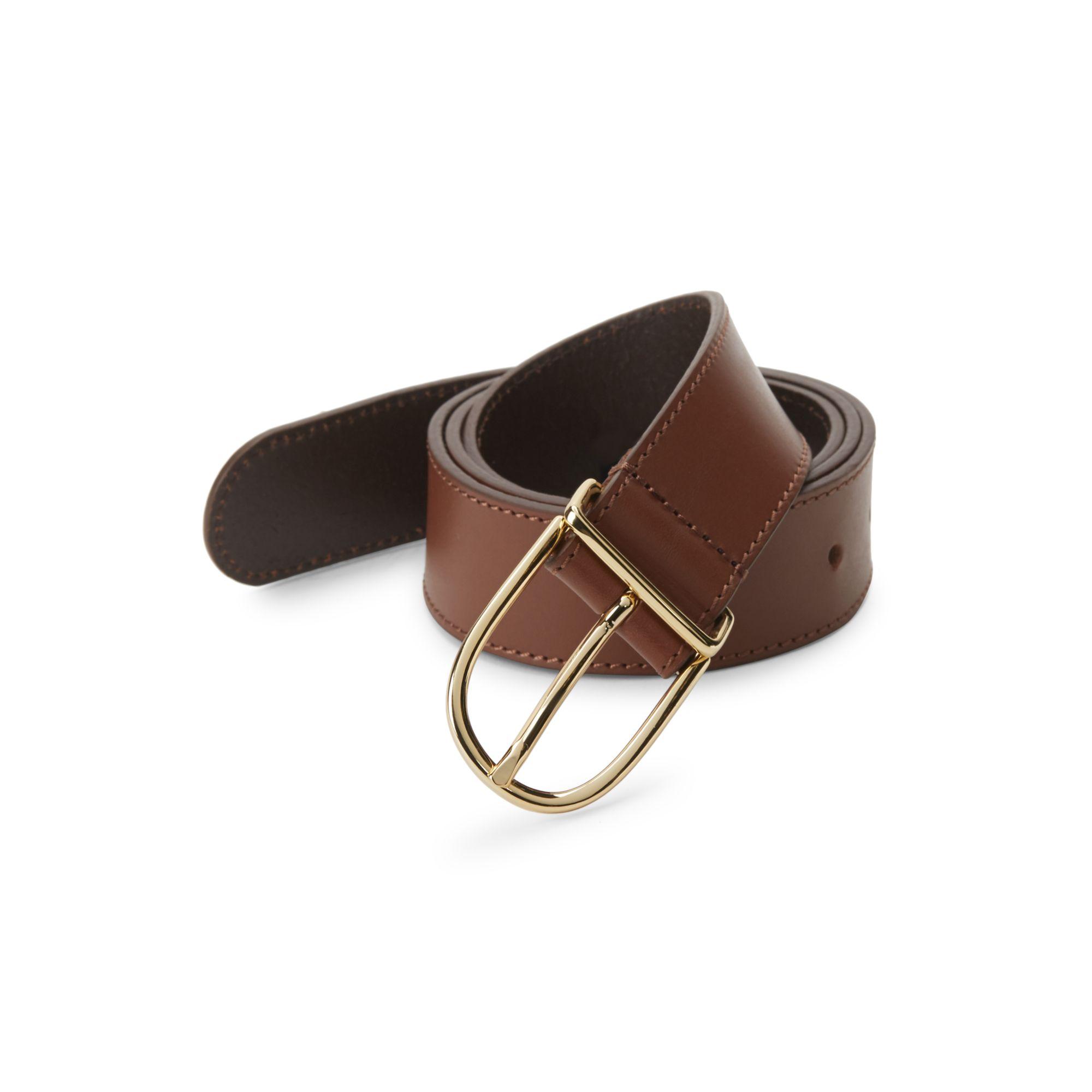 Saks Fifth Avenue Slim Leather Belt in Cognac (Brown) for Men - Lyst