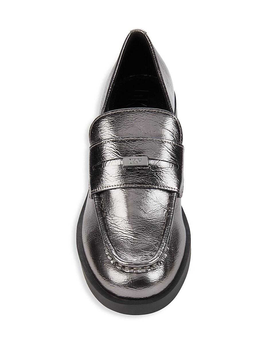 Metallic clearance penny loafers