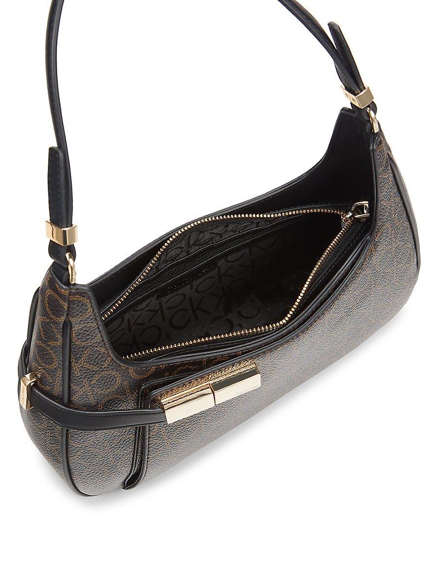 Calvin Klein Logo Hobo Bag in Gray Lyst