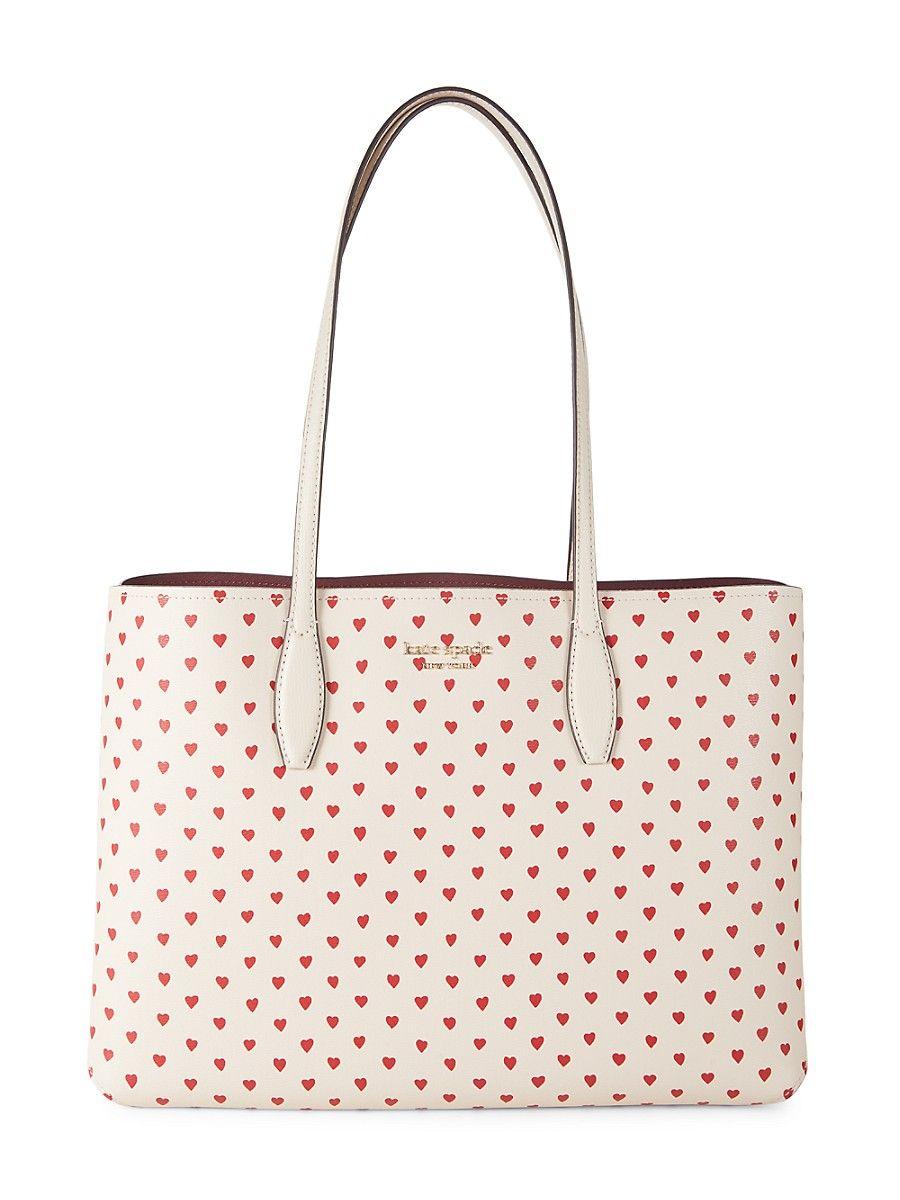 Kate Spade Leather Heart Tote in White Lyst