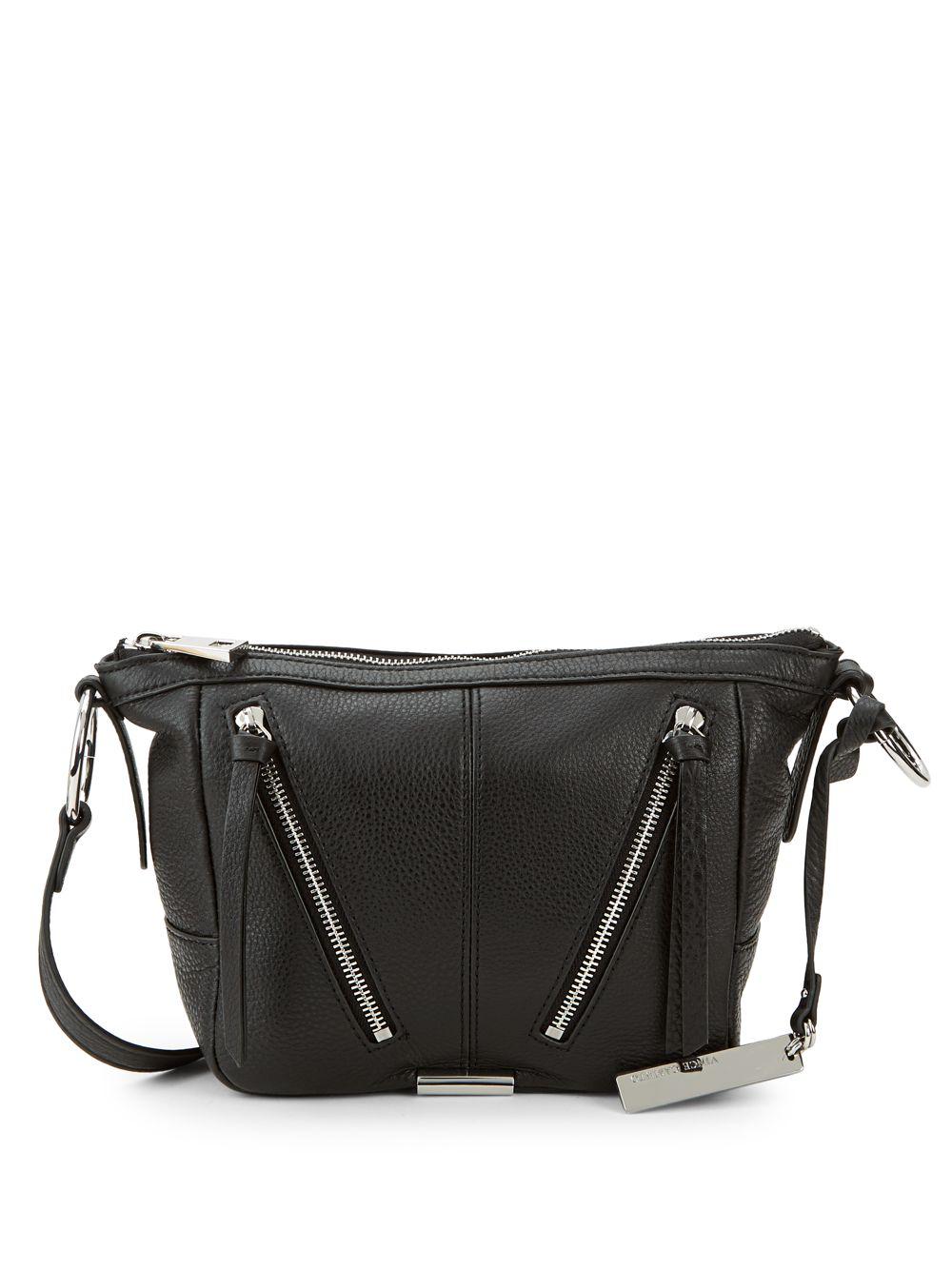 Vince Camuto Textured Leather Crossbody Bag in Black Save 60 Lyst