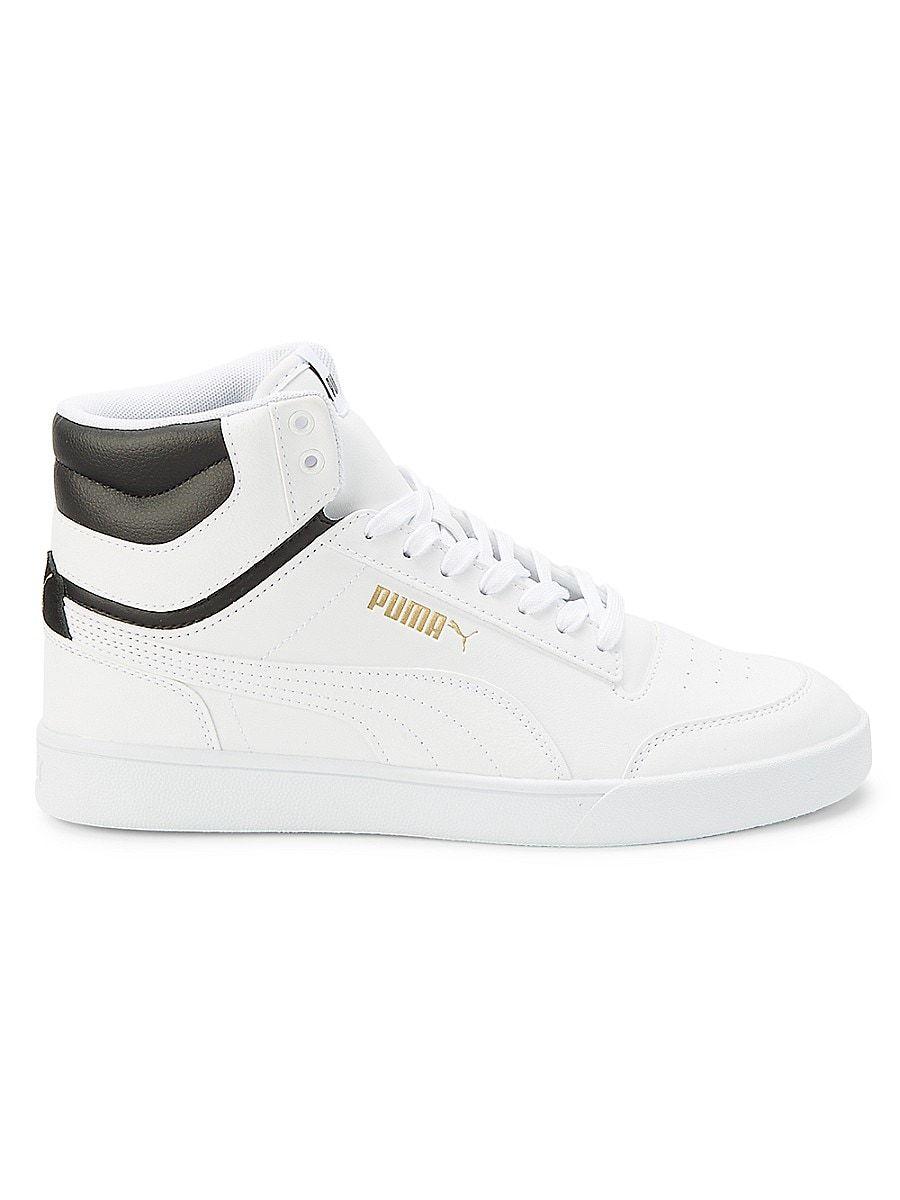 PUMA Shuffle High Top Sneakers in White for Men | Lyst