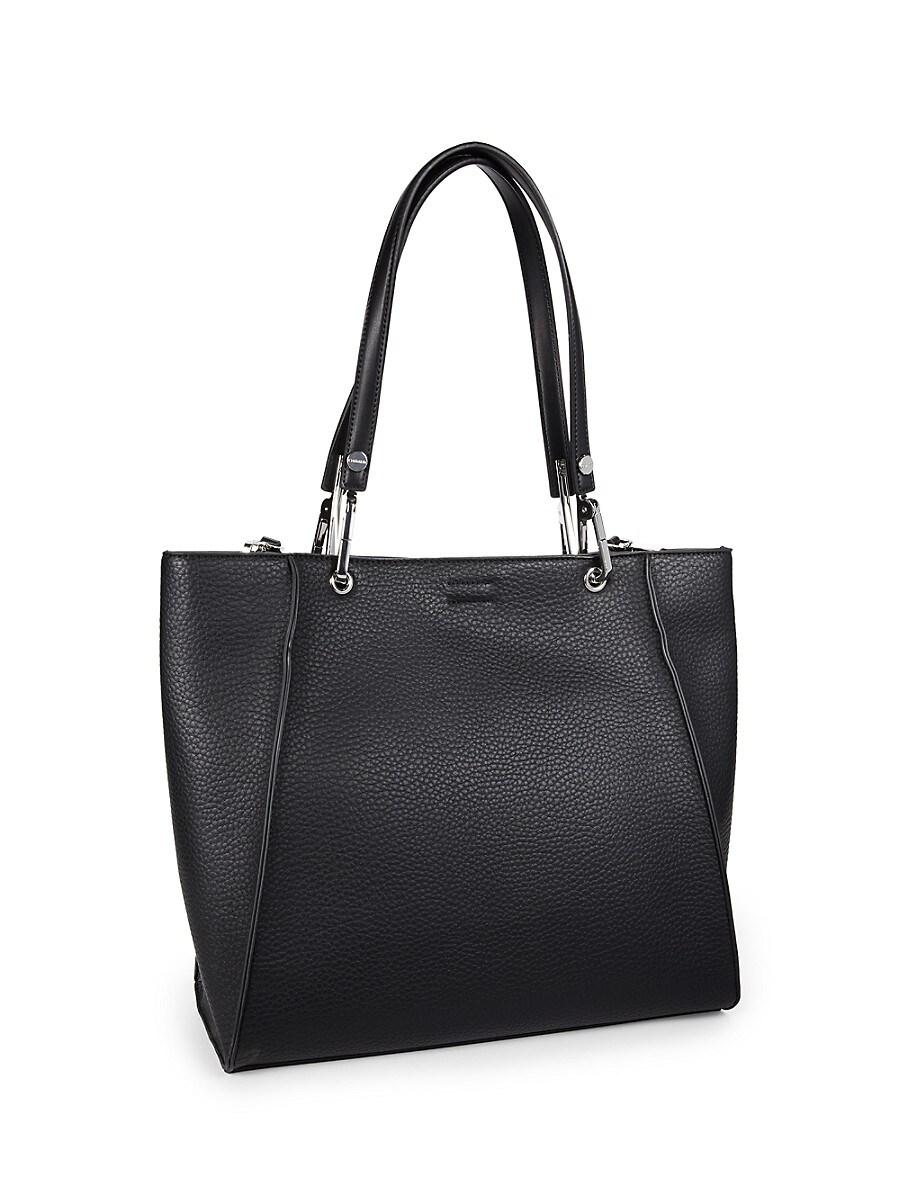 Calvin klein leather tote bag hot sale