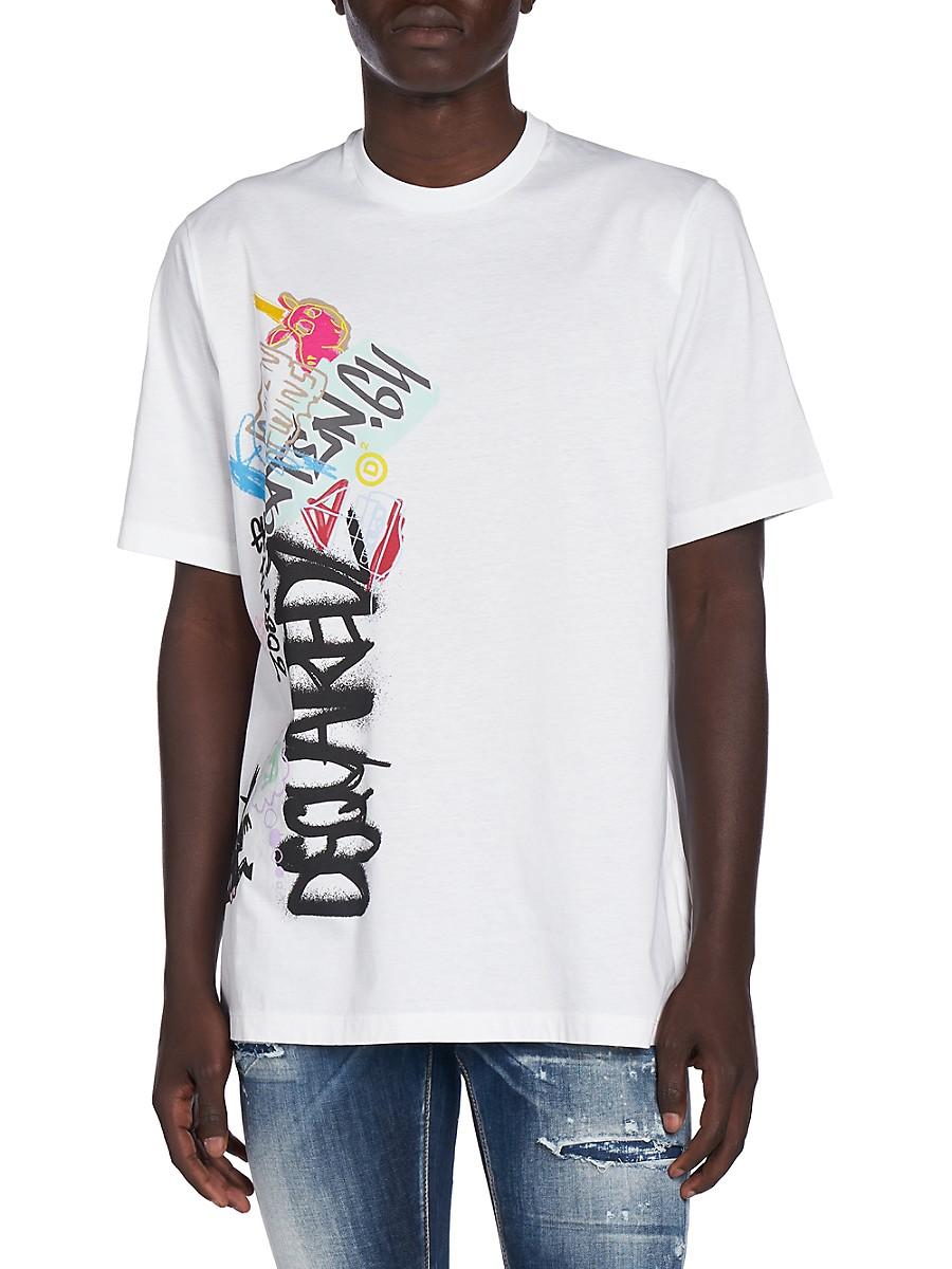 DSquared² Yankee Doodle Crewneck T Shirt in White for Men