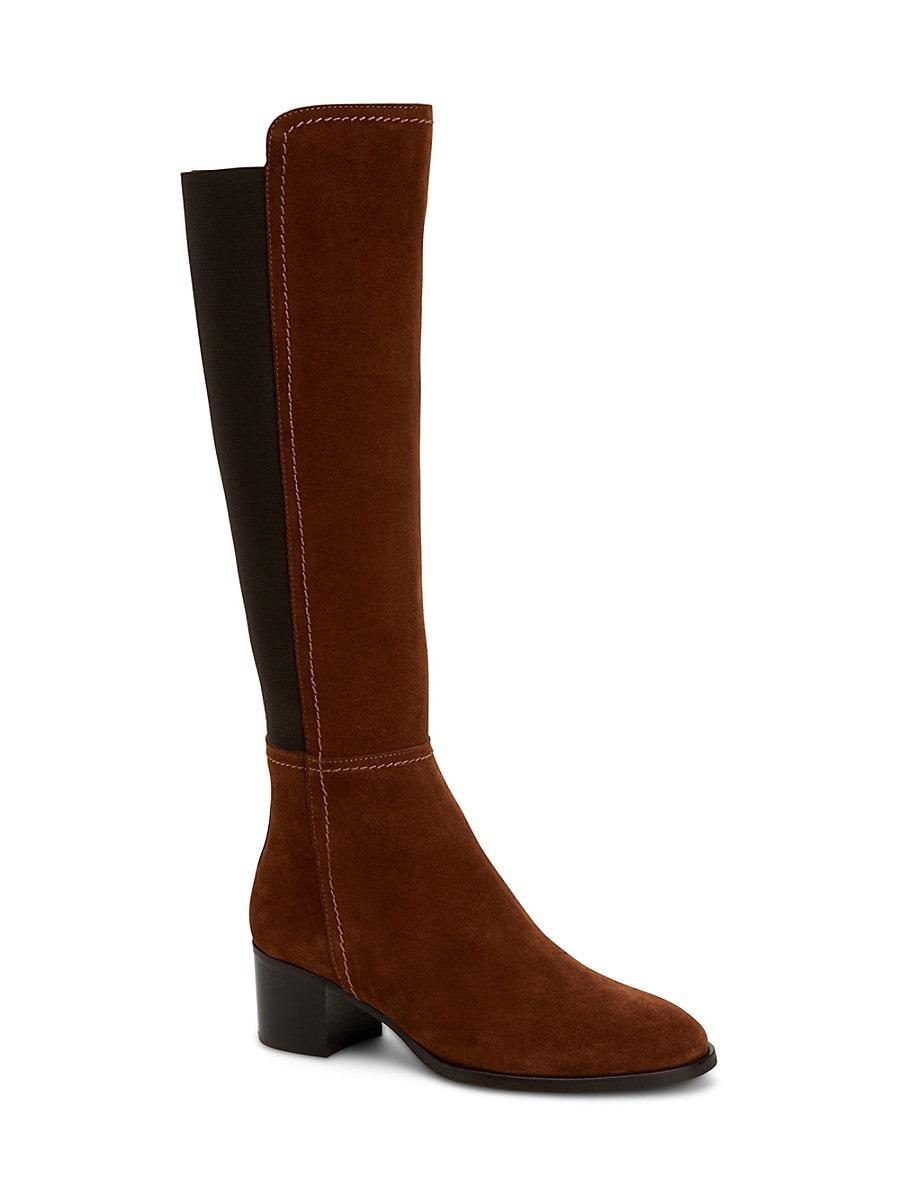 Aquatalia Nova Knee high Suede Boots in Black Lyst