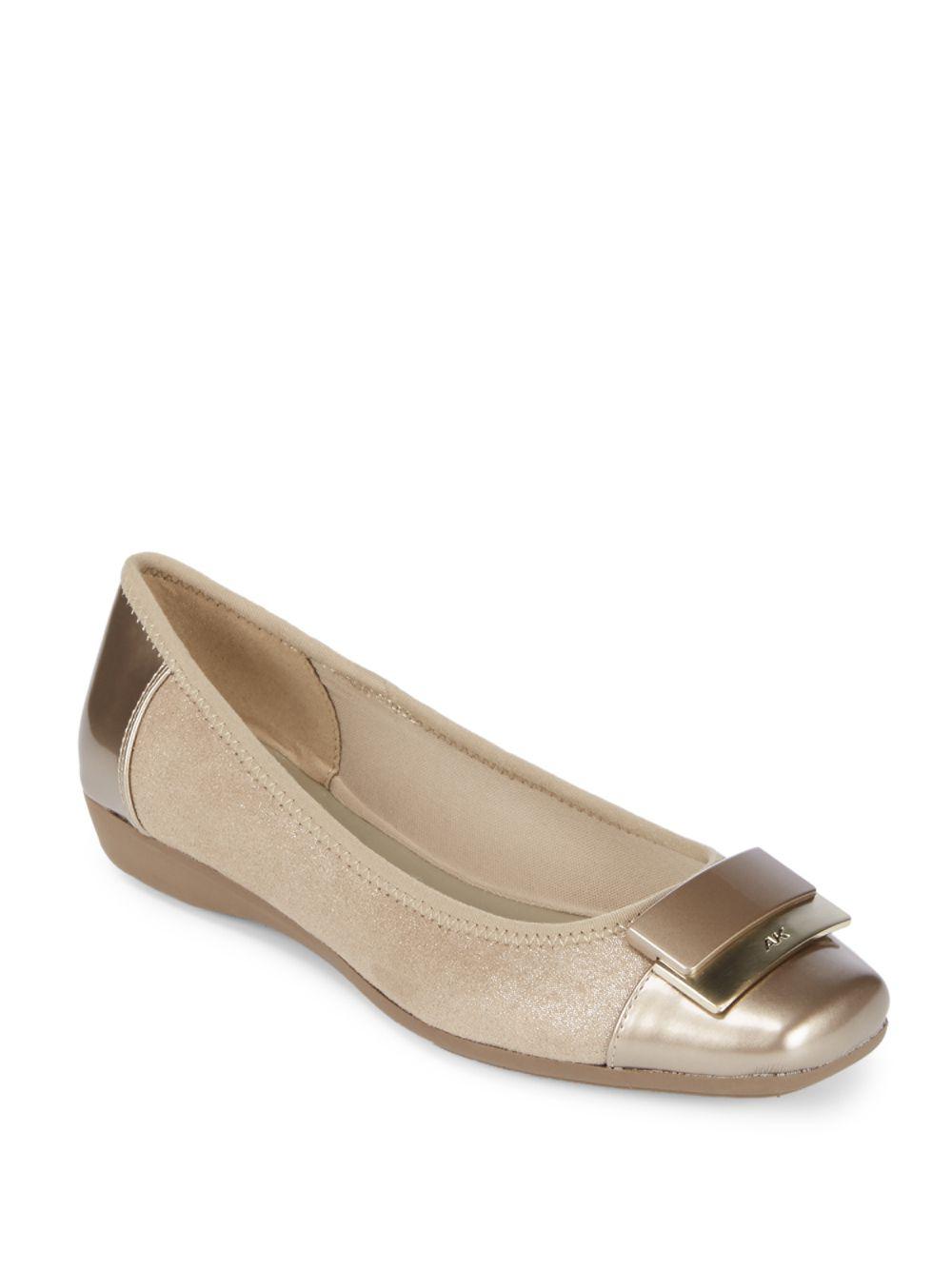 anne klein flats with bow